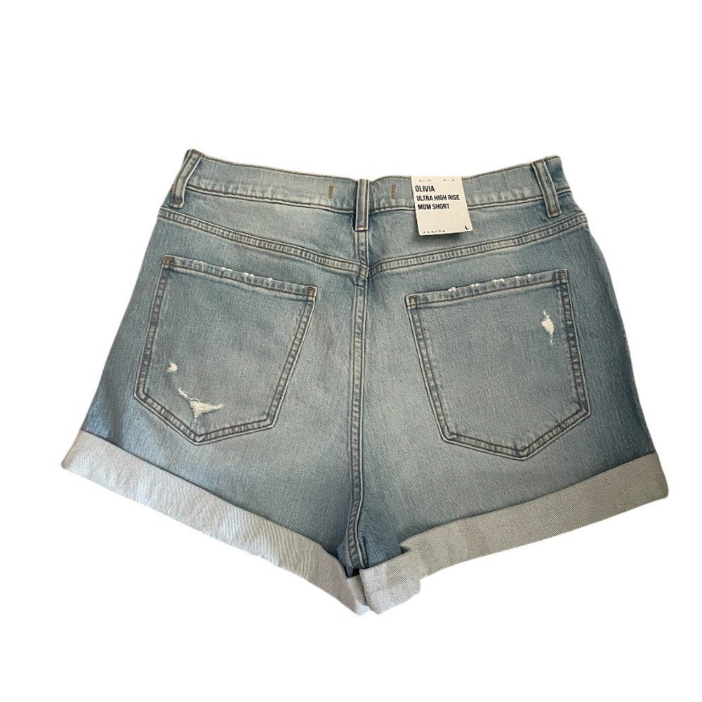 Eunina Olivia Ultra High Rise Mom Denim Shorts - Picture 4 of 4